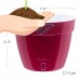 Santino Self Watering Planter Asti 7.9 Inch Gold/Black Flower Pot   564101625